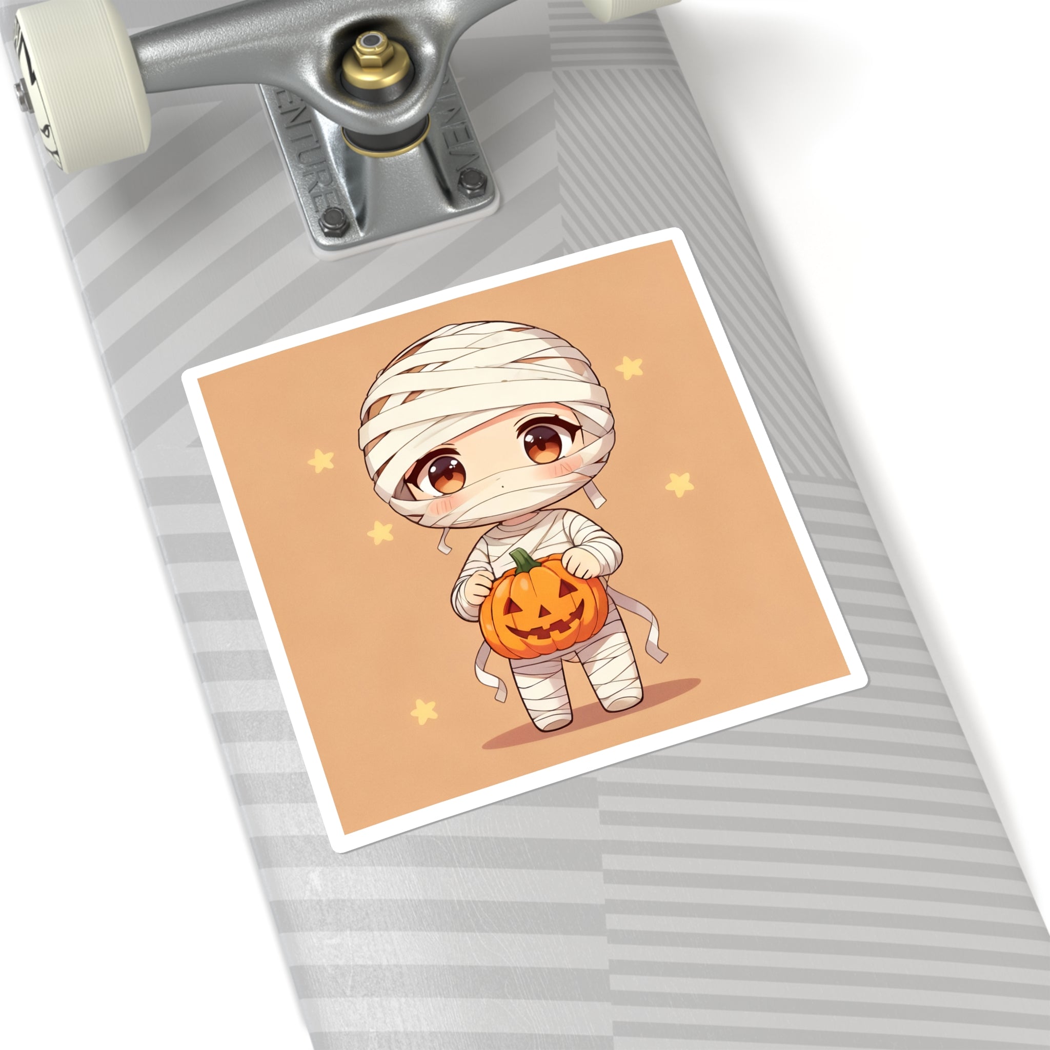 Kawaii Anime Halloween Square Stickers