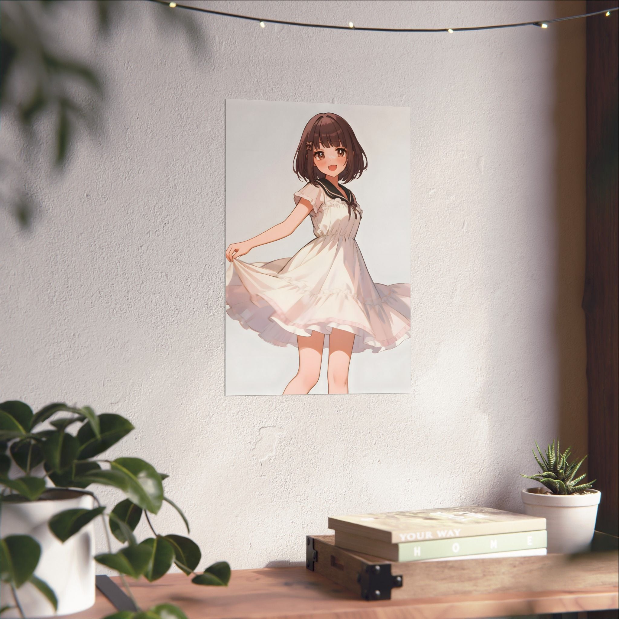Charming Anime Vertical Poster, Aesthetic Wall Art, Cute Room Decor, Gift for Anime Lovers, Stylish Home Decoration