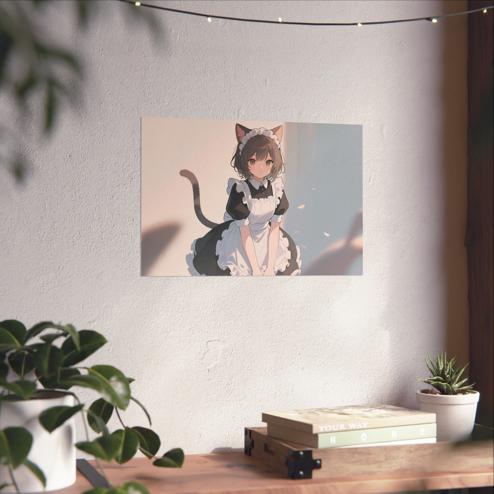 Poster Print - Cute Anime Cat Girl Maid Design
