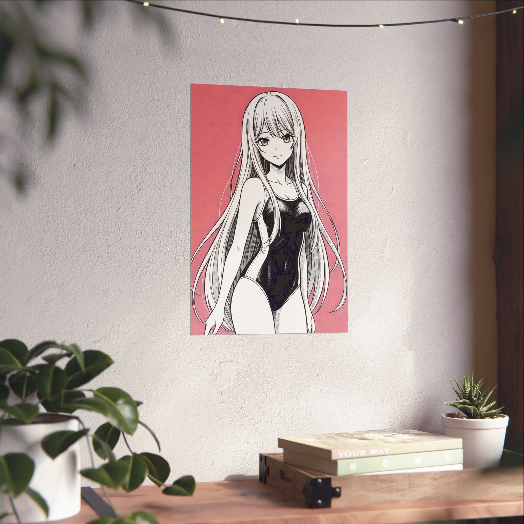 Anime Poster - Cute Anime Girl Poster, Sexy Anime Girl, Swimsuit Anime Girl, Hot Anime Girl