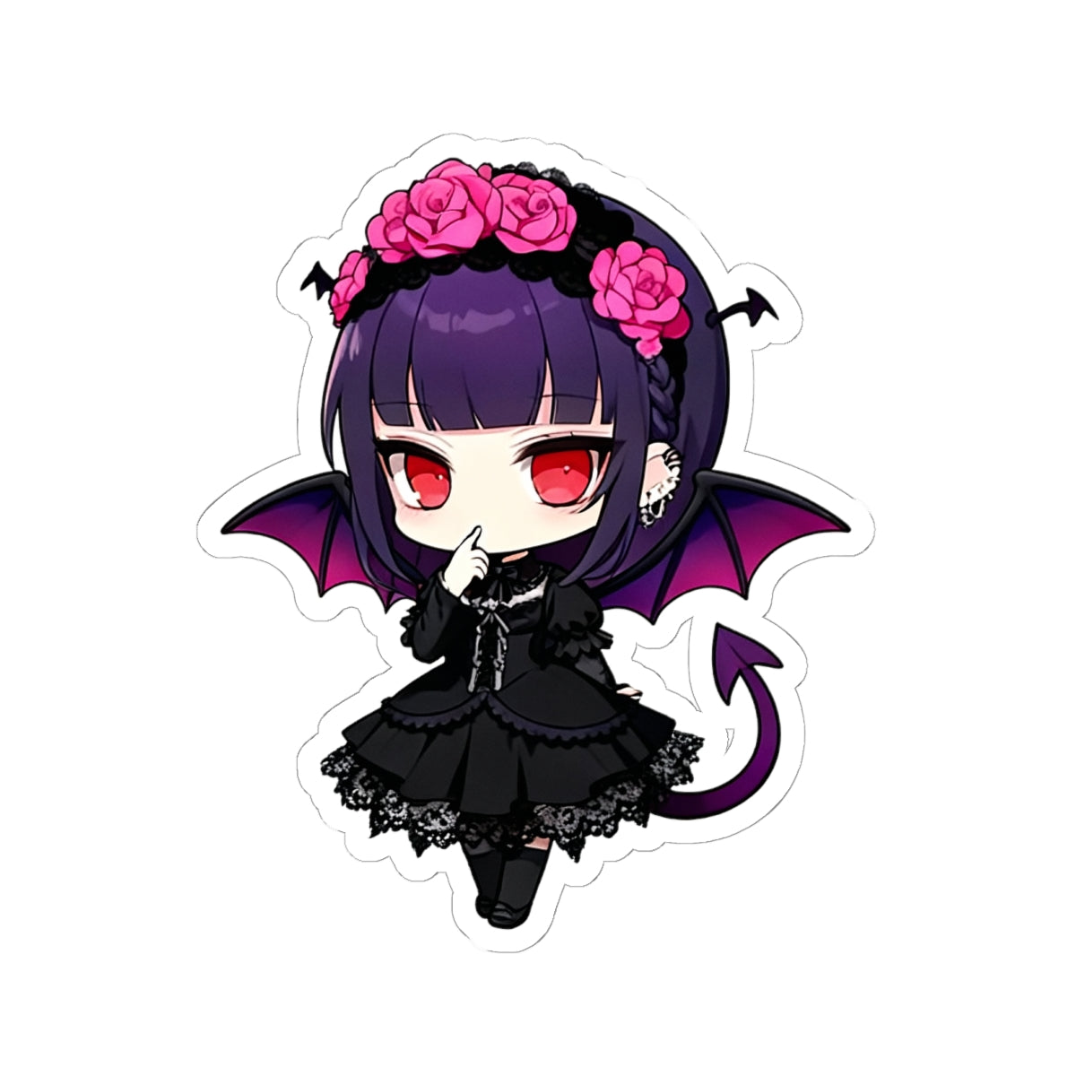 Chibi Anime Lover Kiss-Cut Stickers