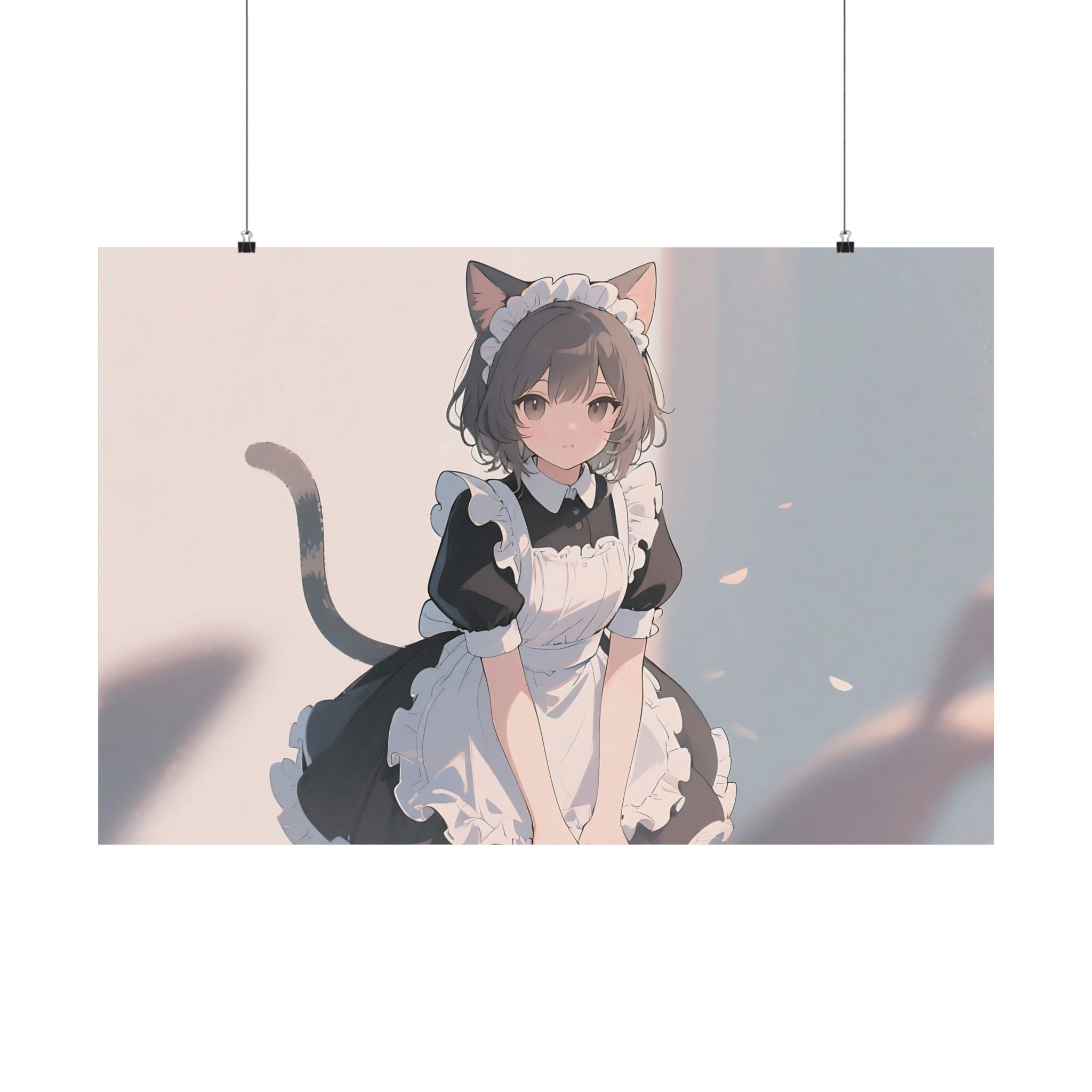 Poster Print - Cute Anime Cat Girl Maid Design