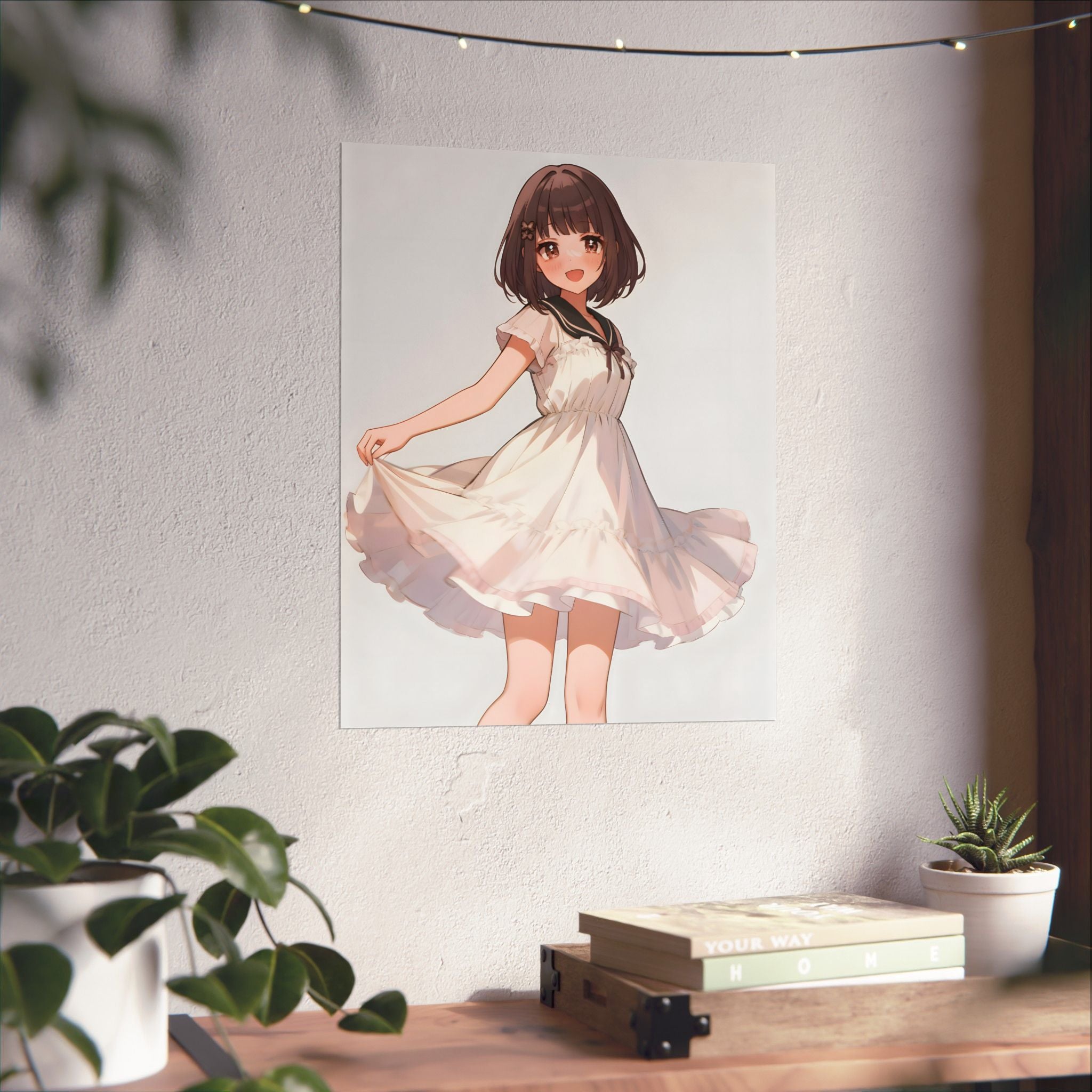 Charming Anime Vertical Poster, Aesthetic Wall Art, Cute Room Decor, Gift for Anime Lovers, Stylish Home Decoration