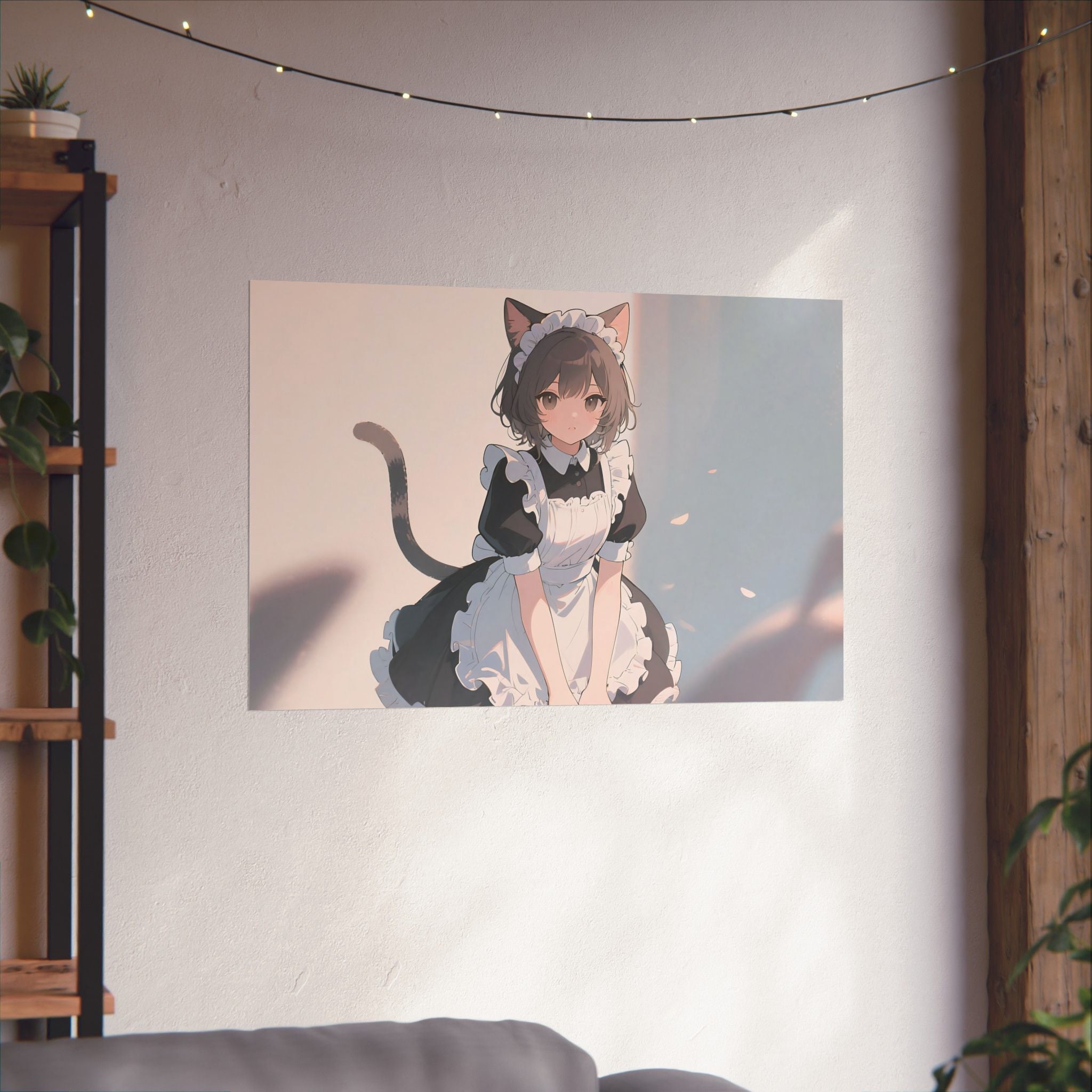 Poster Print - Cute Anime Cat Girl Maid Design