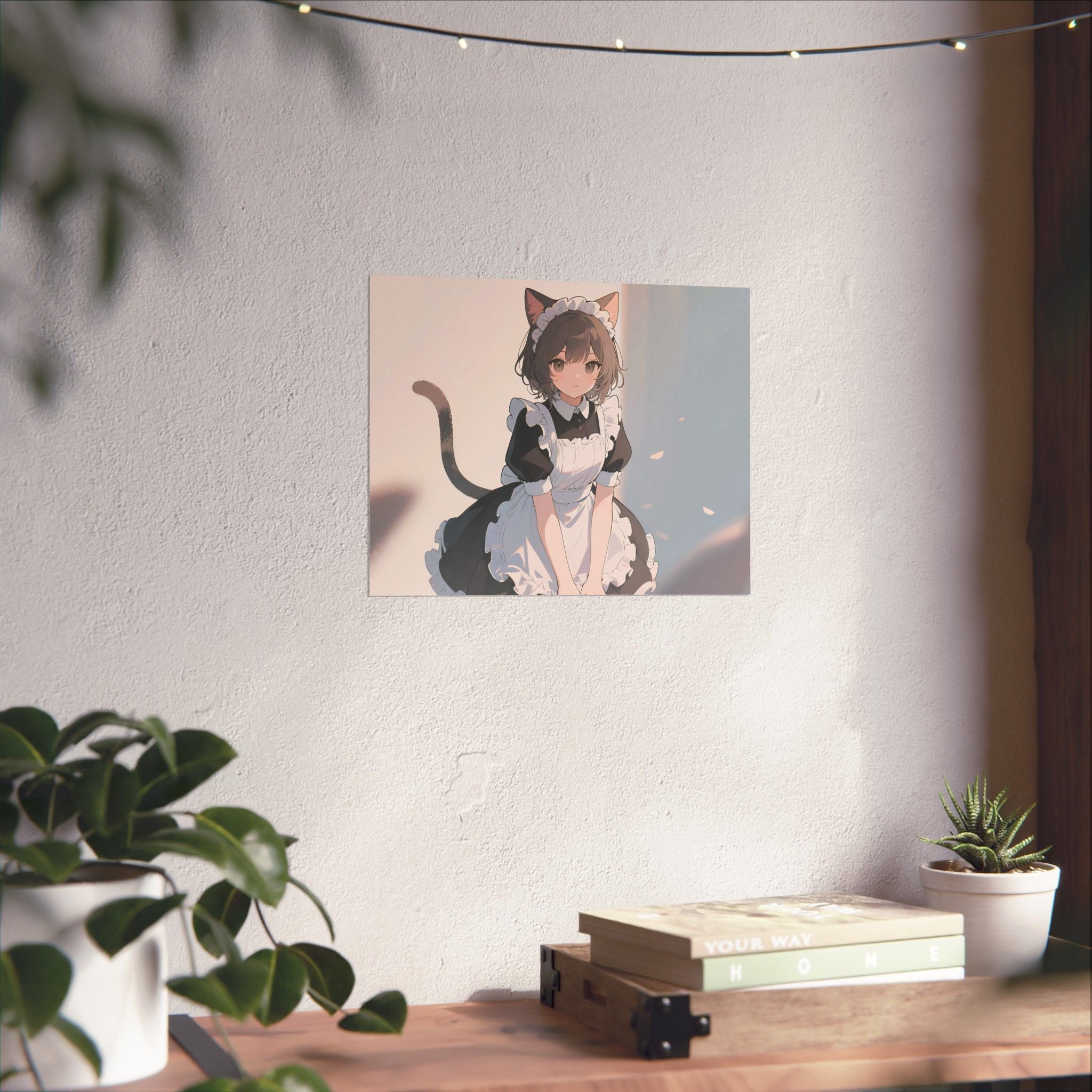 Poster Print - Cute Anime Cat Girl Maid Design
