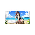 Sexy Anime Girl Beach Sticker – Beautiful Aesthetic Bumper Sticker for Anime Fans