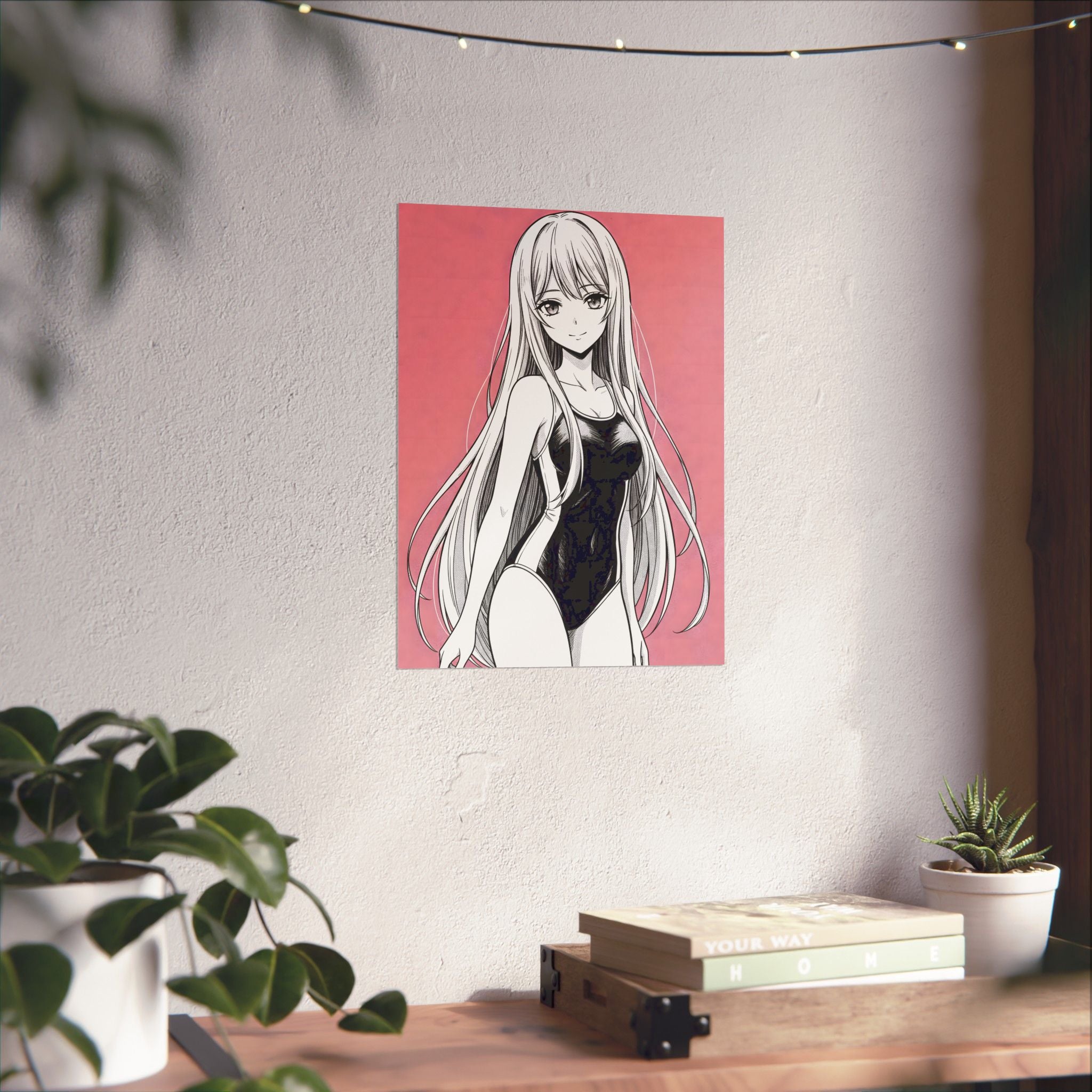 Anime Poster - Cute Anime Girl Poster, Sexy Anime Girl, Swimsuit Anime Girl, Hot Anime Girl