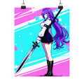 Anime Poster - Bright & Vibrant Cyber Punk Anime Girl