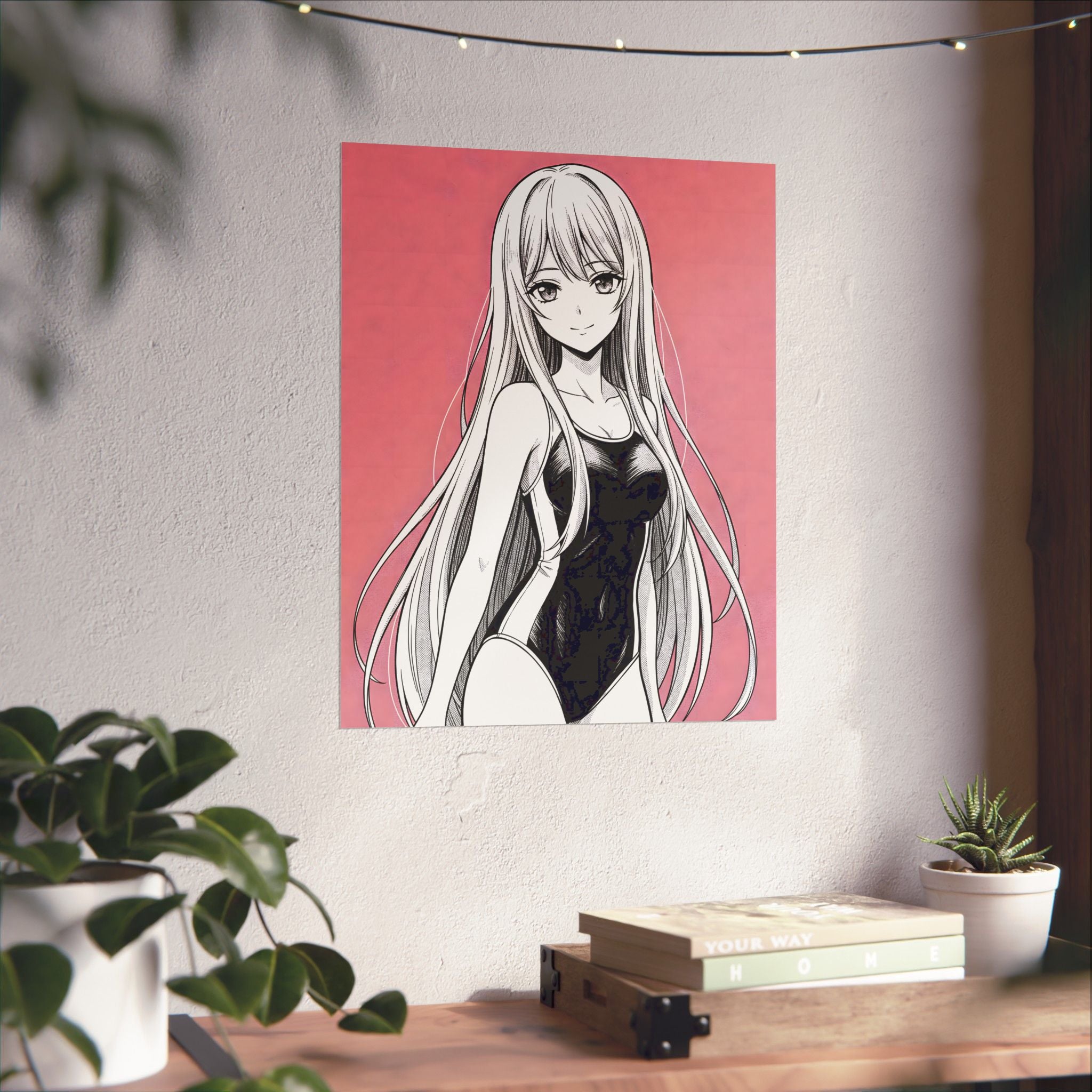 Anime Poster - Cute Anime Girl Poster, Sexy Anime Girl, Swimsuit Anime Girl, Hot Anime Girl