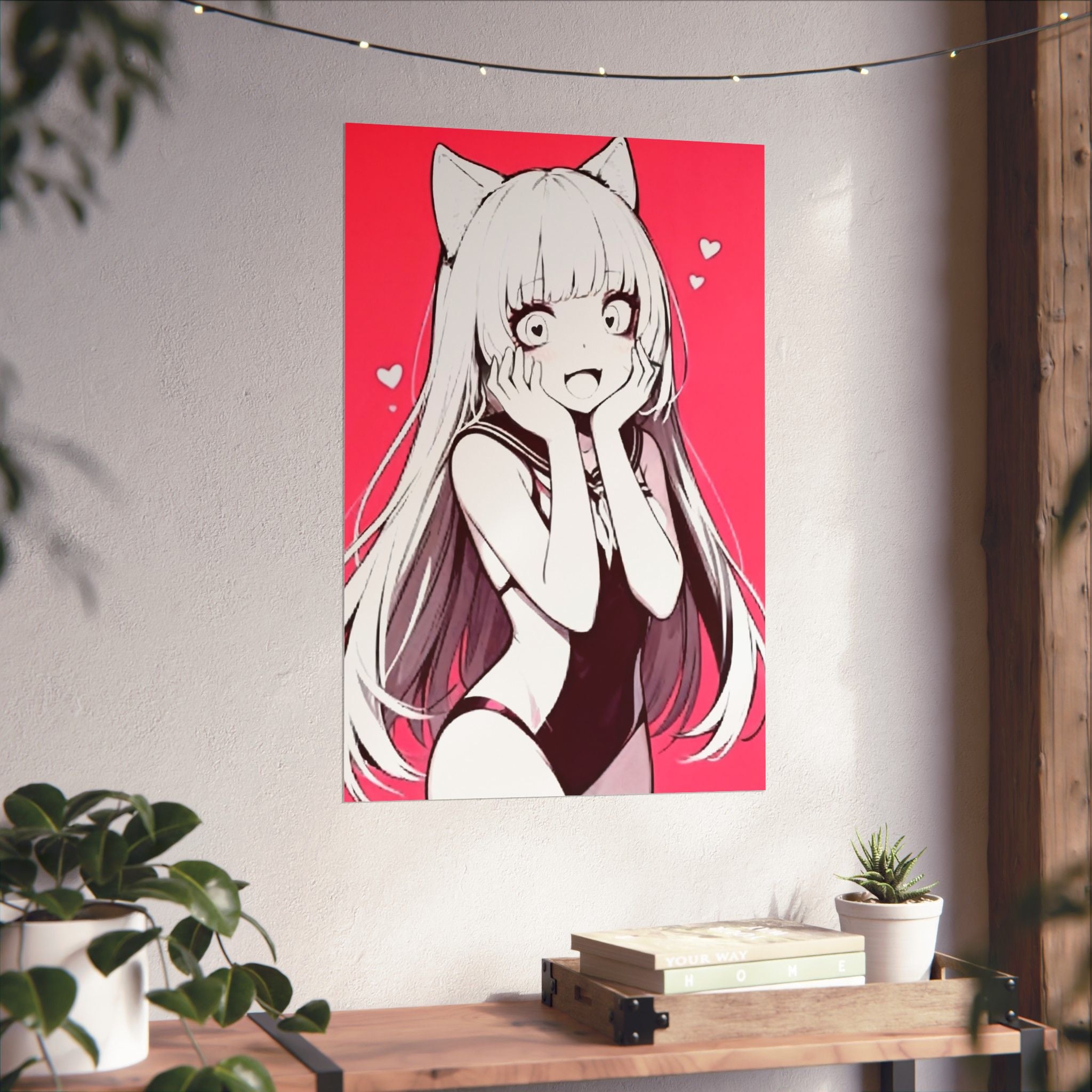 Anime Poster - Cute Anime Girl Poster, Sexy Anime Girl, Swimsuit Anime Girl, Hot Anime Girl, Old School, Vintage Look