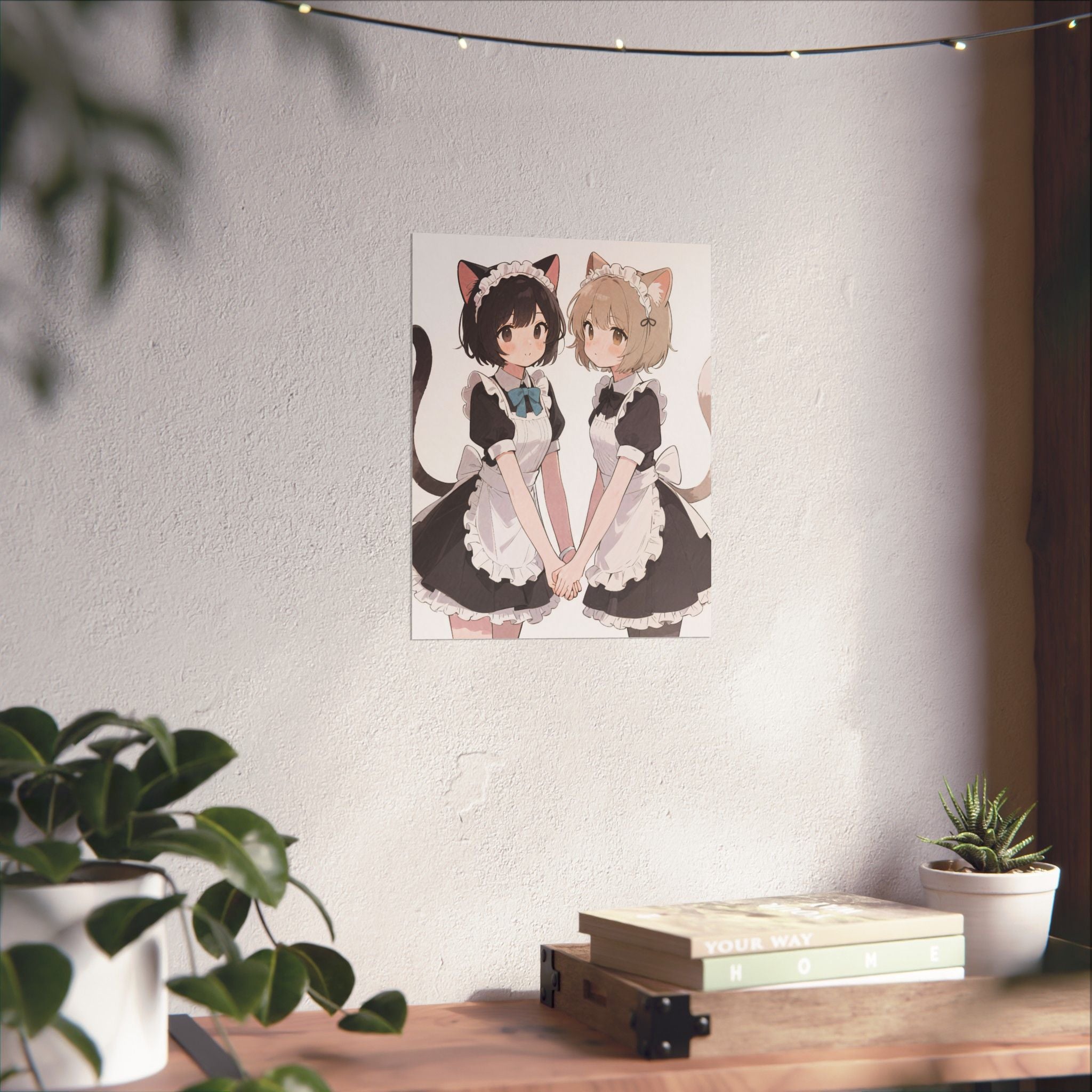 Poster Print - Cute Anime Cat Girl Maid Design