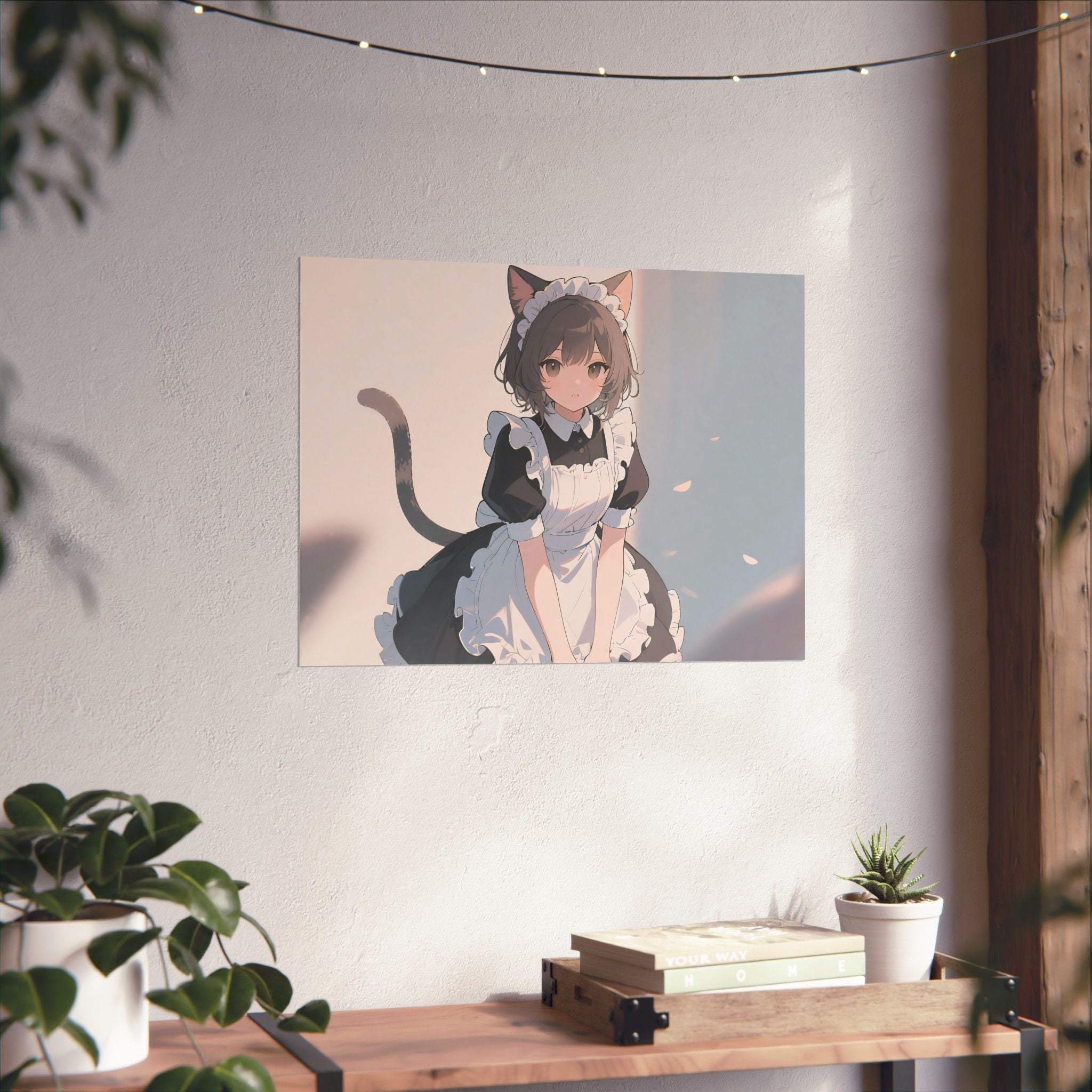 Poster Print - Cute Anime Cat Girl Maid Design