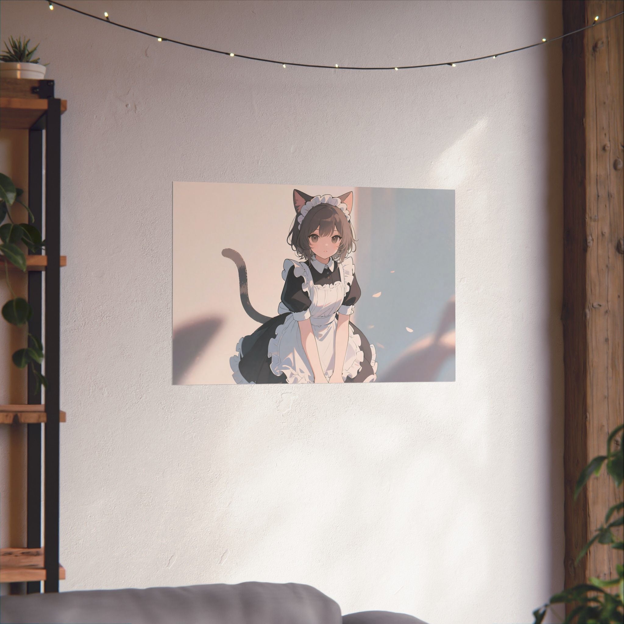 Poster Print - Cute Anime Cat Girl Maid Design