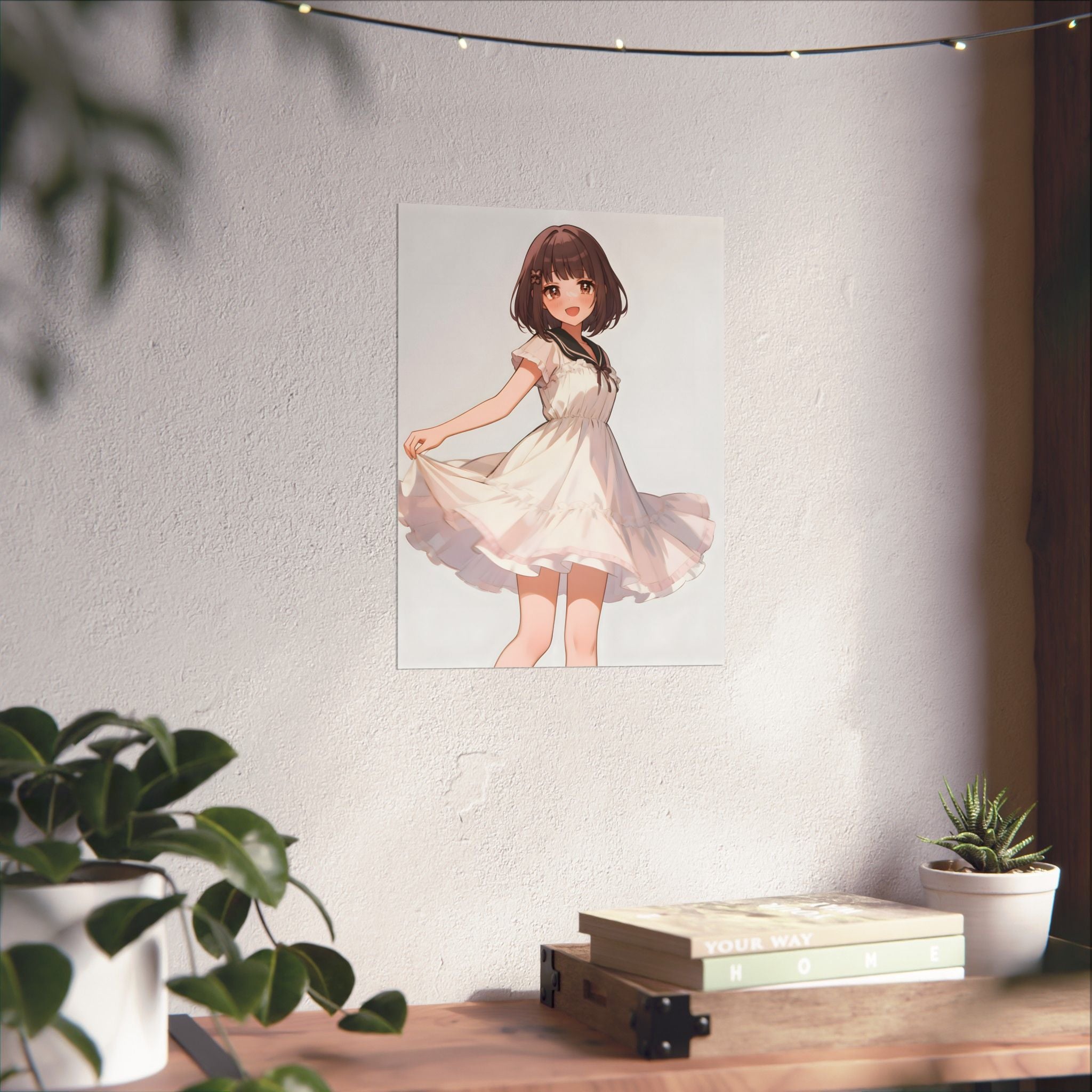 Charming Anime Vertical Poster, Aesthetic Wall Art, Cute Room Decor, Gift for Anime Lovers, Stylish Home Decoration