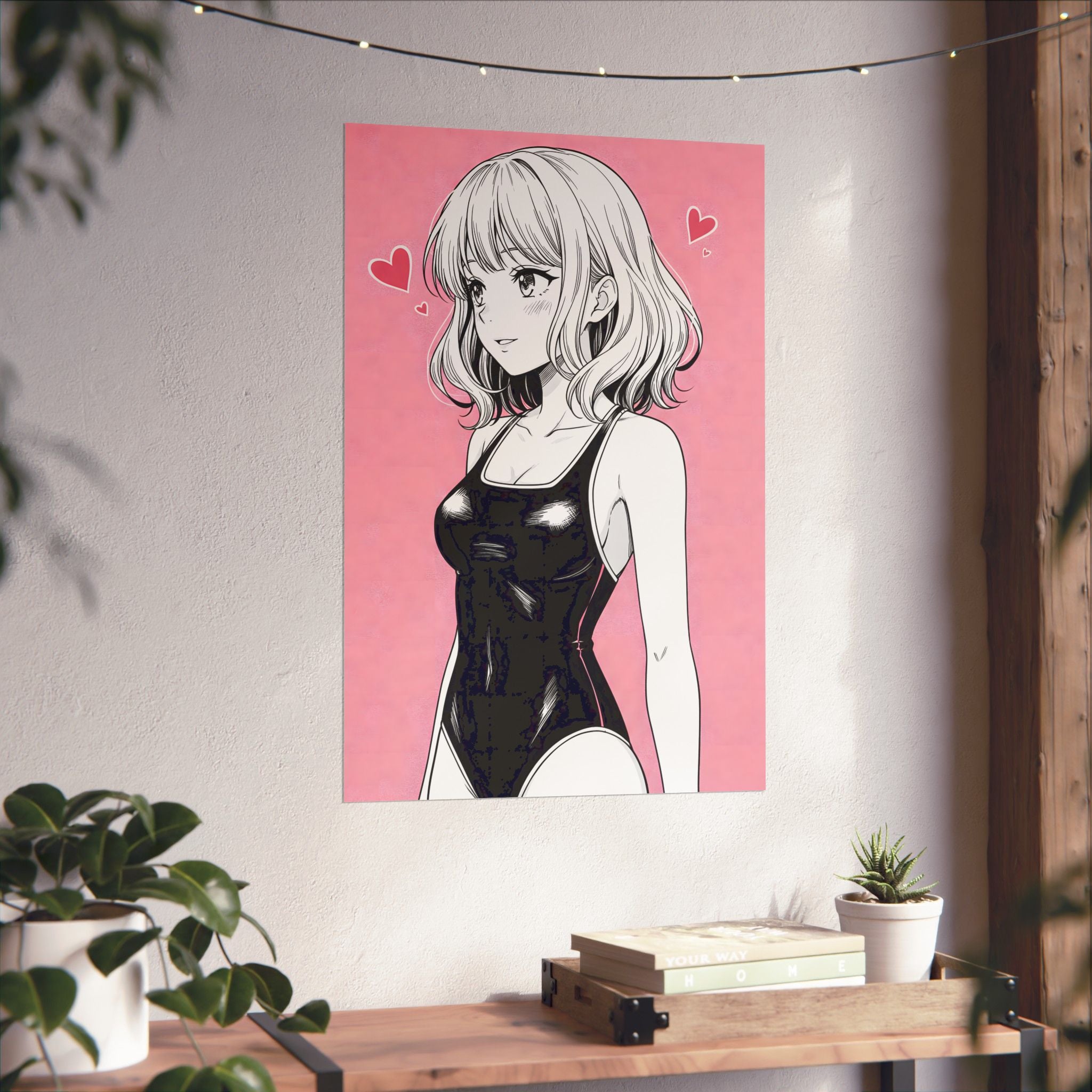 Anime Poster - Cute Anime Girl Poster, Sexy Anime Girl, Swimsuit Anime Girl, Hot Anime Girl