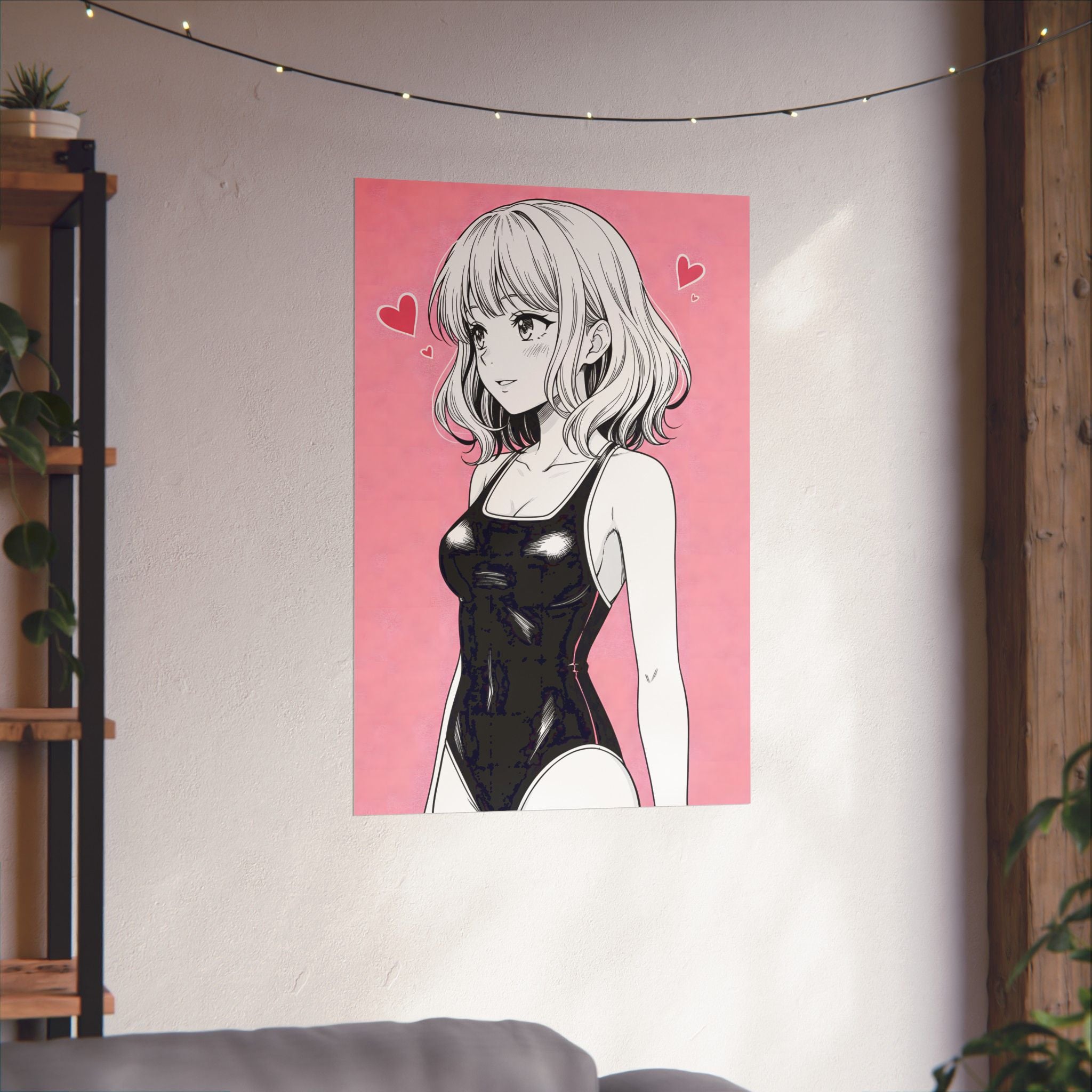 Anime Poster - Cute Anime Girl Poster, Sexy Anime Girl, Swimsuit Anime Girl, Hot Anime Girl