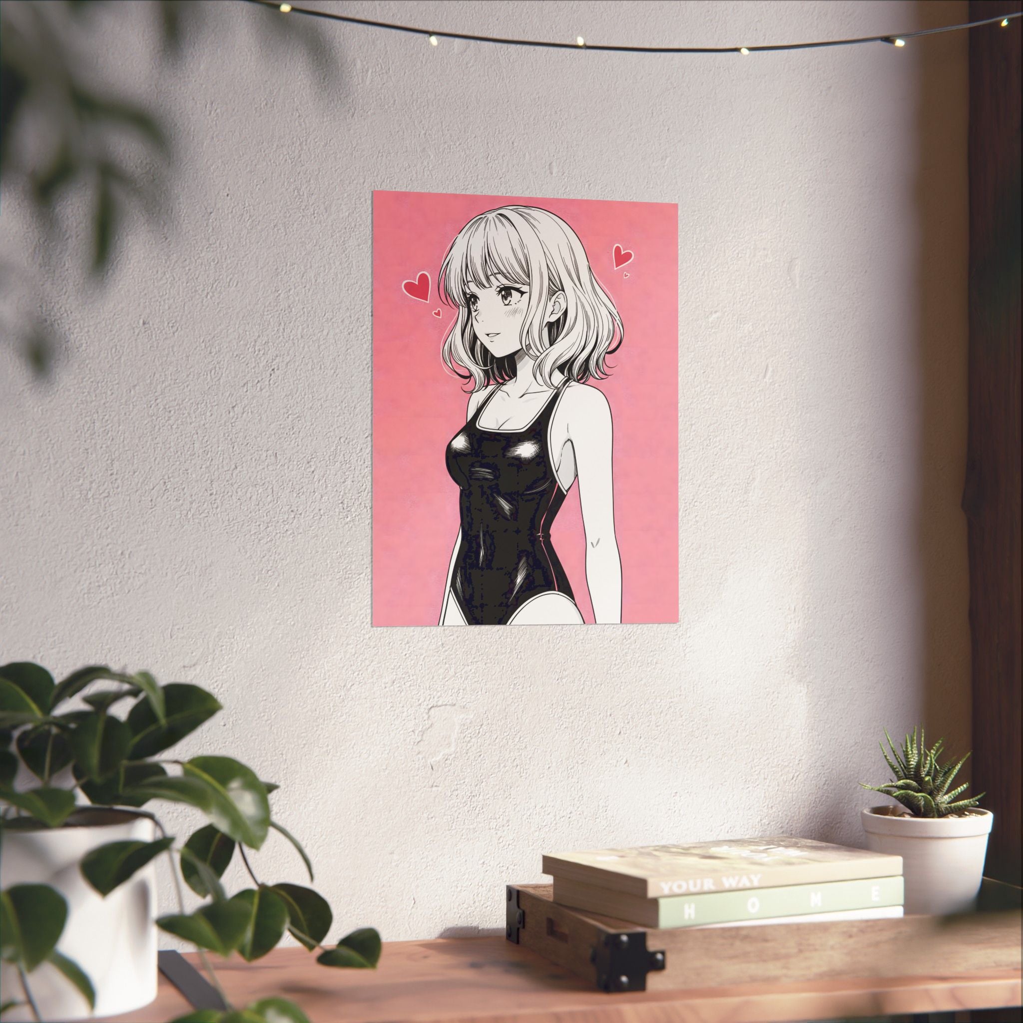 Anime Poster - Cute Anime Girl Poster, Sexy Anime Girl, Swimsuit Anime Girl, Hot Anime Girl