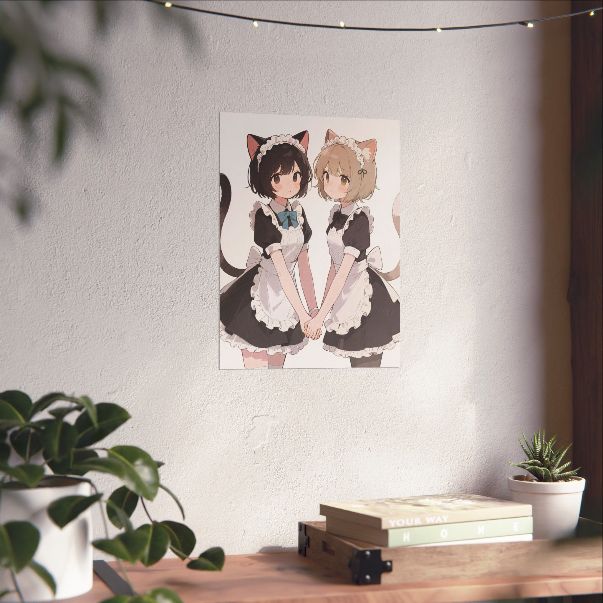 Poster Print - Cute Anime Cat Girl Maid Design