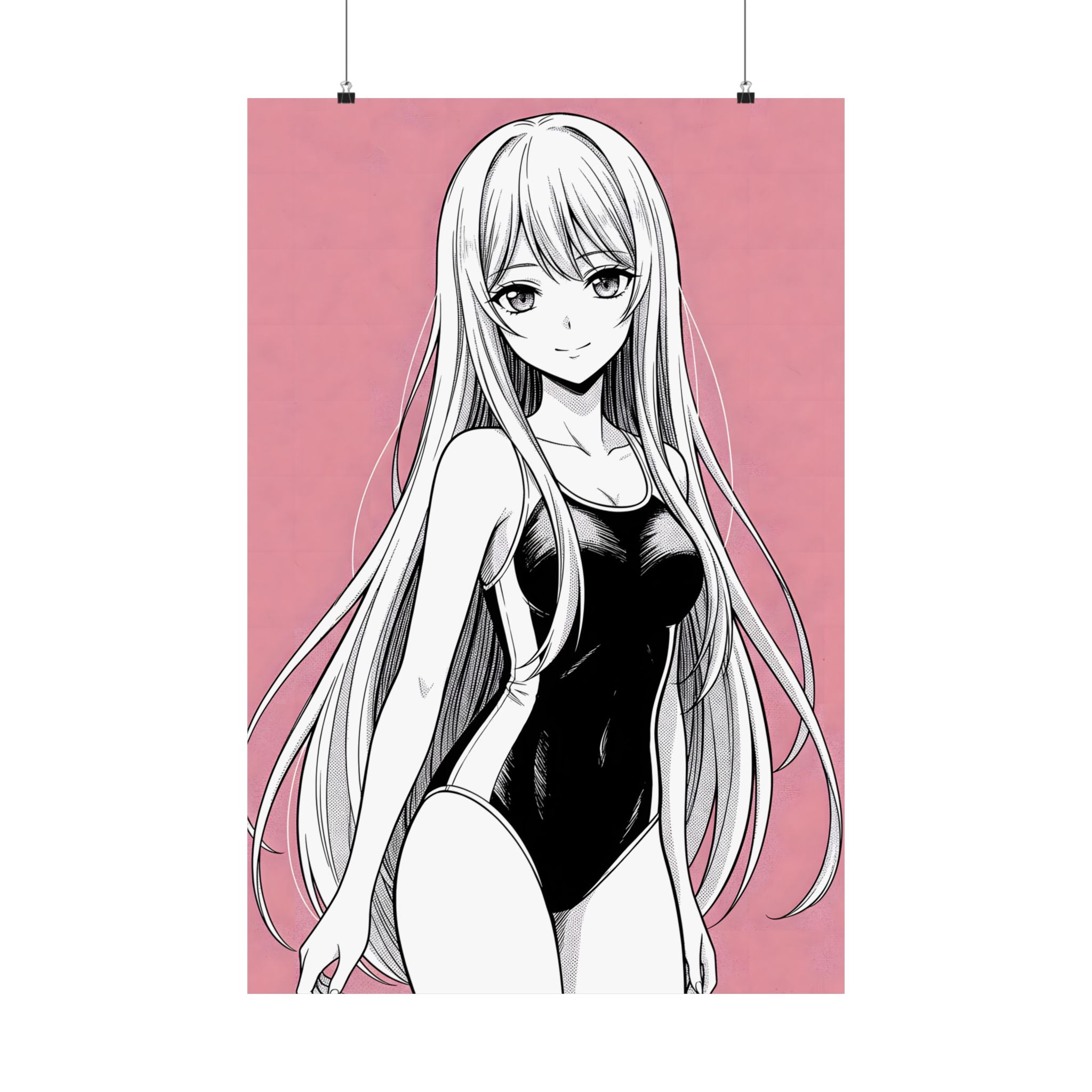Anime Poster - Cute Anime Girl Poster, Sexy Anime Girl, Swimsuit Anime Girl, Hot Anime Girl