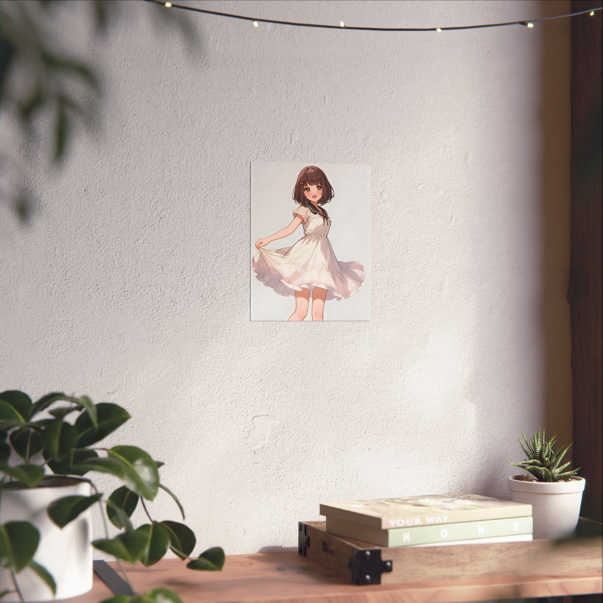 Charming Anime Vertical Poster, Aesthetic Wall Art, Cute Room Decor, Gift for Anime Lovers, Stylish Home Decoration