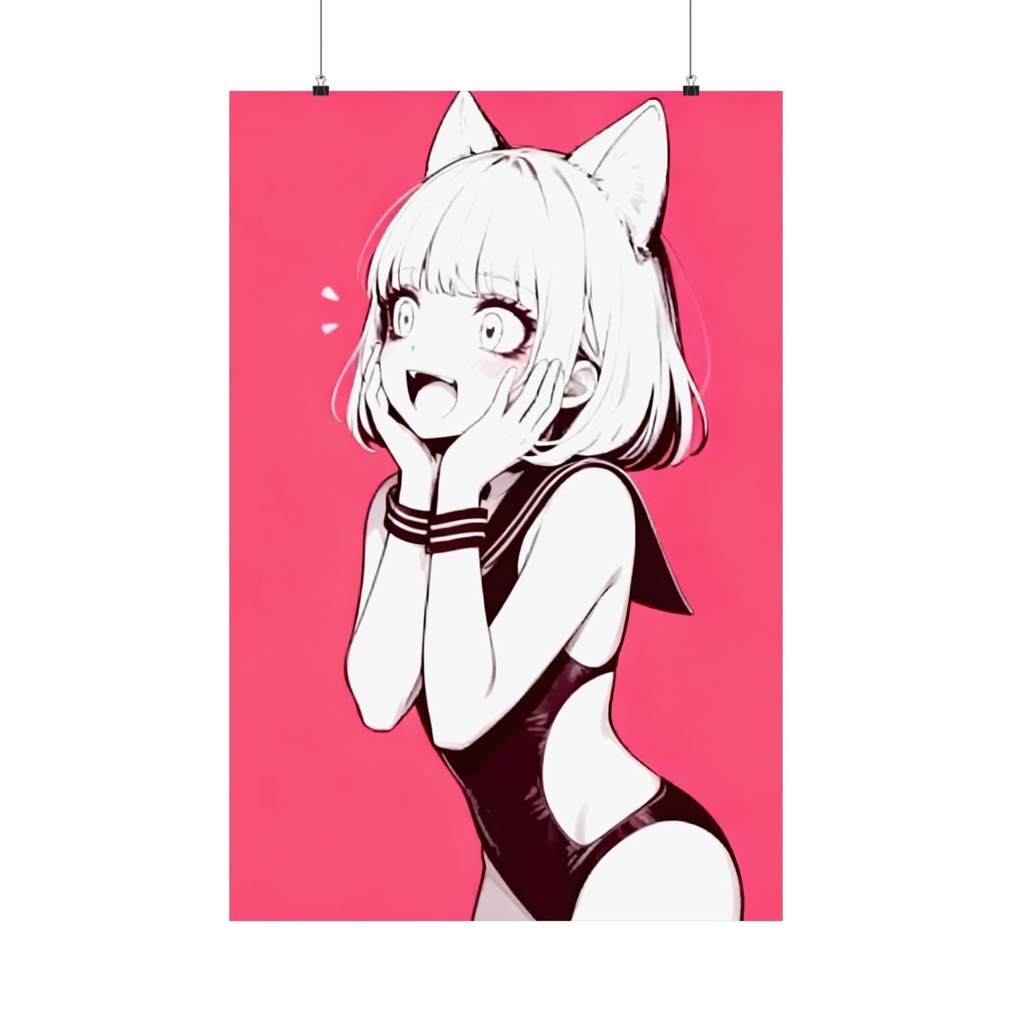 Anime Poster - Cute Anime Girl Poster, Sexy Anime Girl, Swimsuit Anime Girl, Hot Anime Girl, Old School Look, Vintage Look