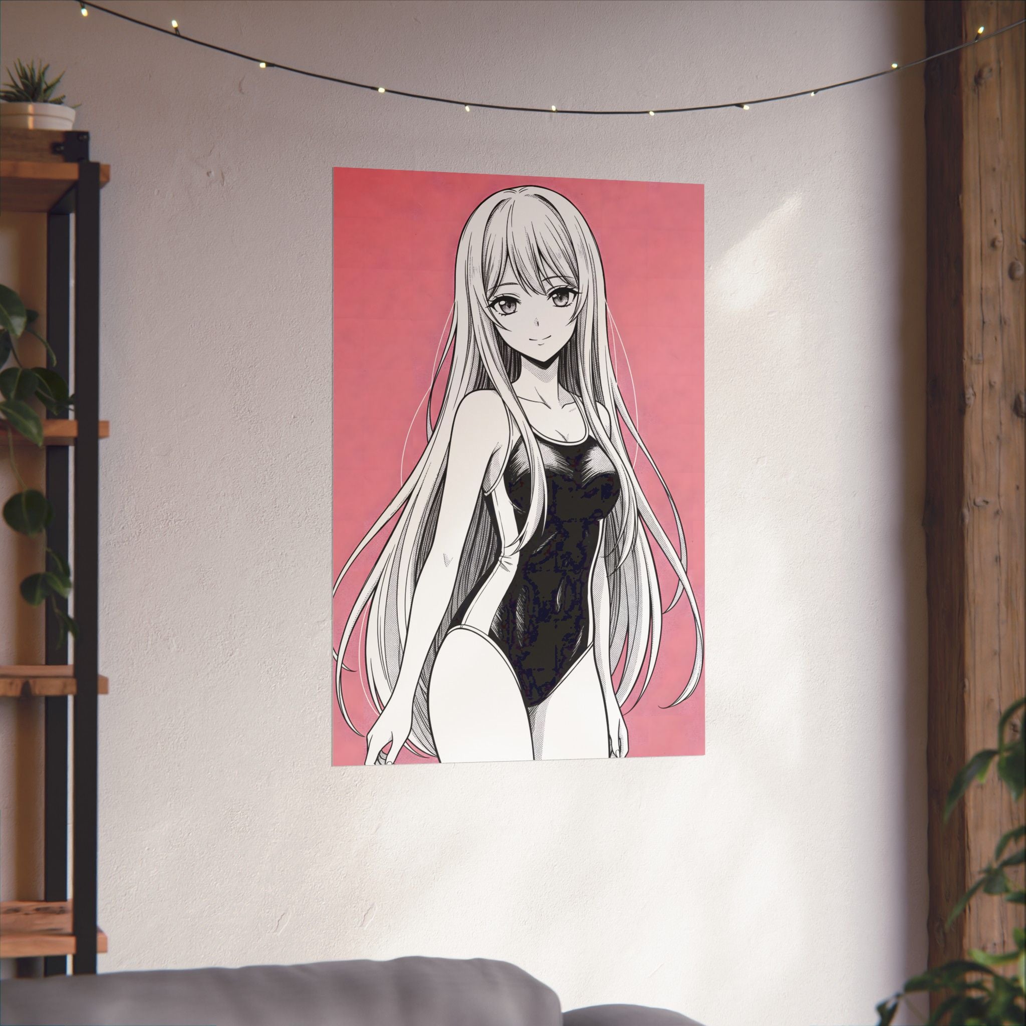 Anime Poster - Cute Anime Girl Poster, Sexy Anime Girl, Swimsuit Anime Girl, Hot Anime Girl