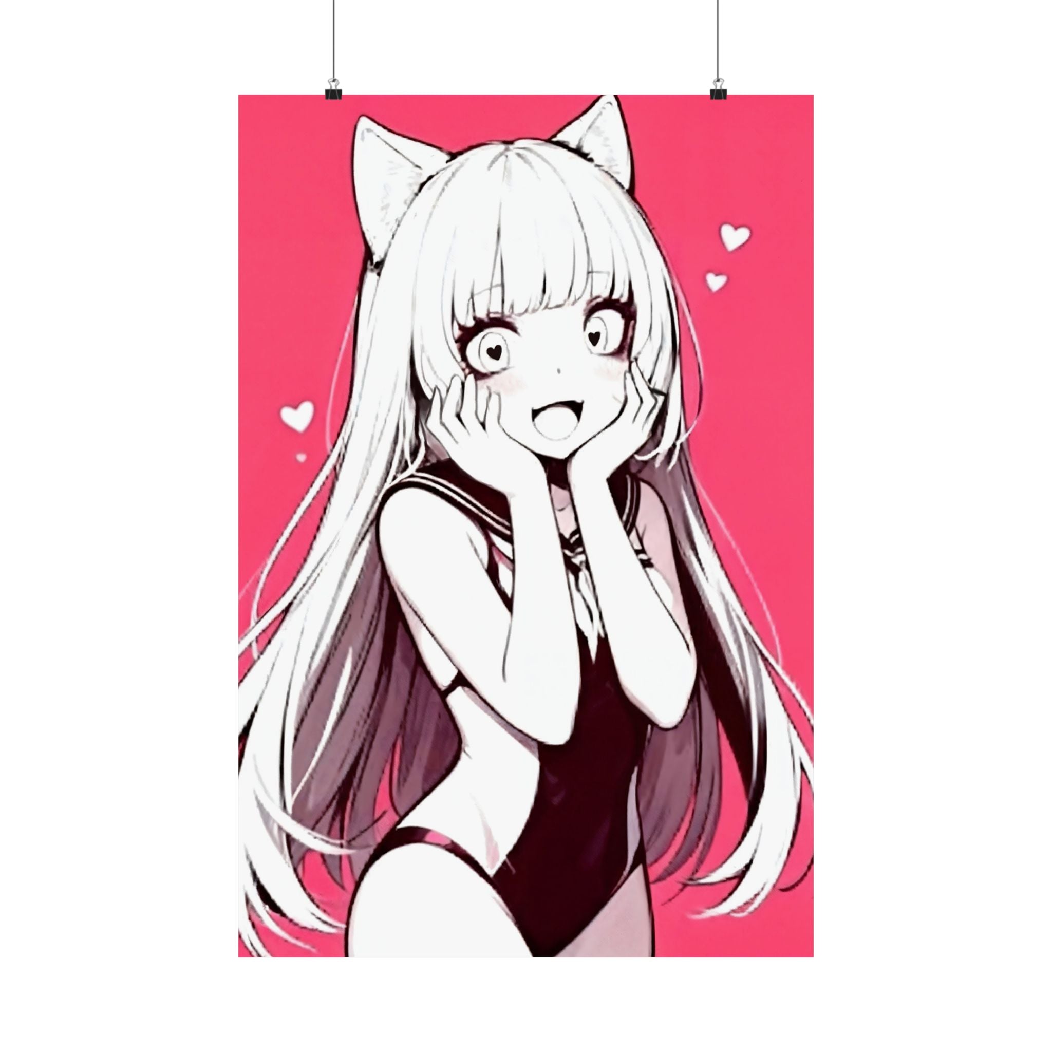 Anime Poster - Cute Anime Girl Poster, Sexy Anime Girl, Swimsuit Anime Girl, Hot Anime Girl, Old School, Vintage Look