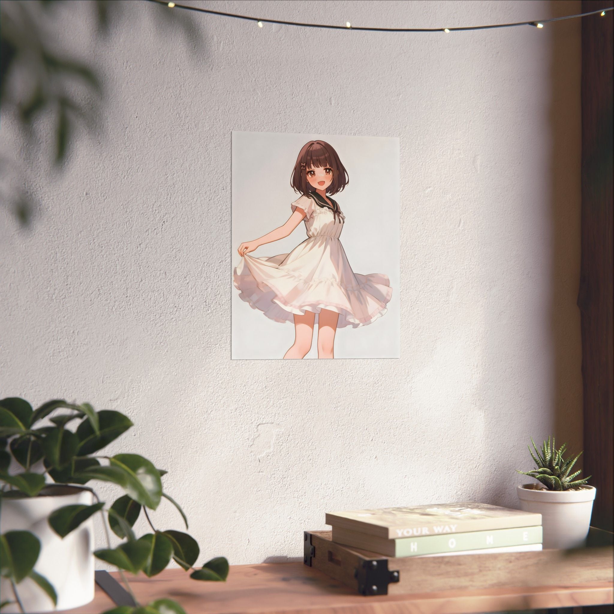 Charming Anime Vertical Poster, Aesthetic Wall Art, Cute Room Decor, Gift for Anime Lovers, Stylish Home Decoration