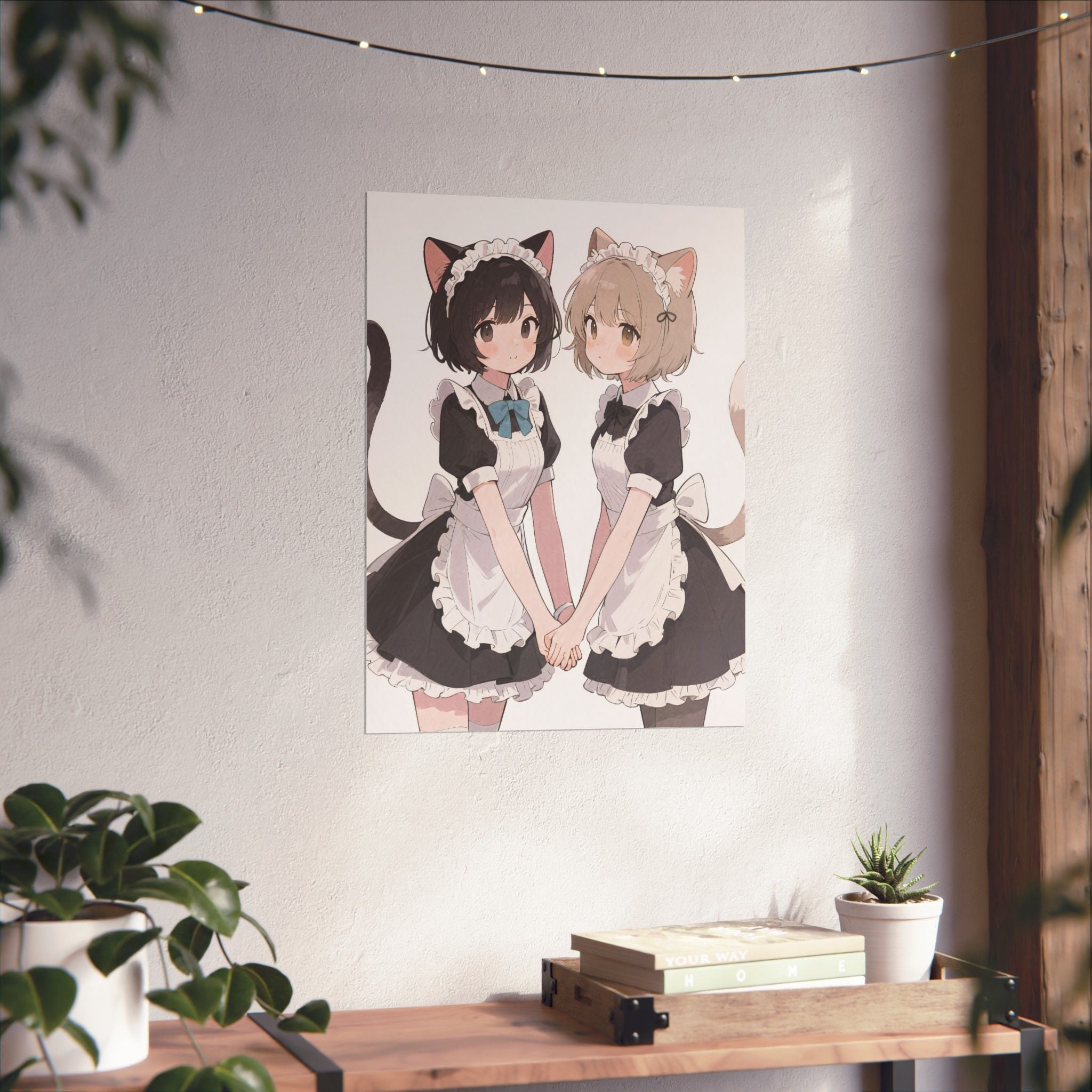 Poster Print - Cute Anime Cat Girl Maid Design