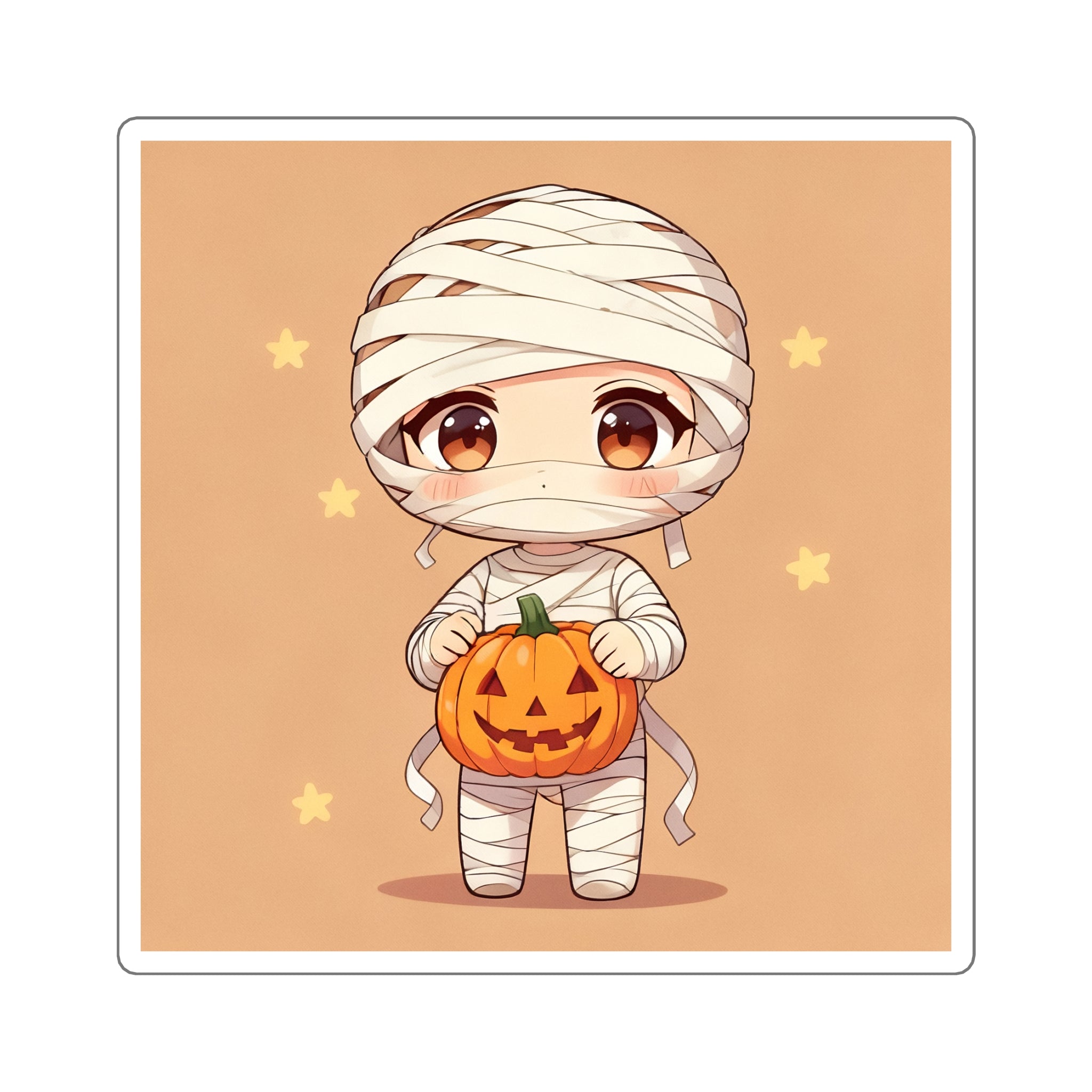 Kawaii Anime Halloween Square Stickers