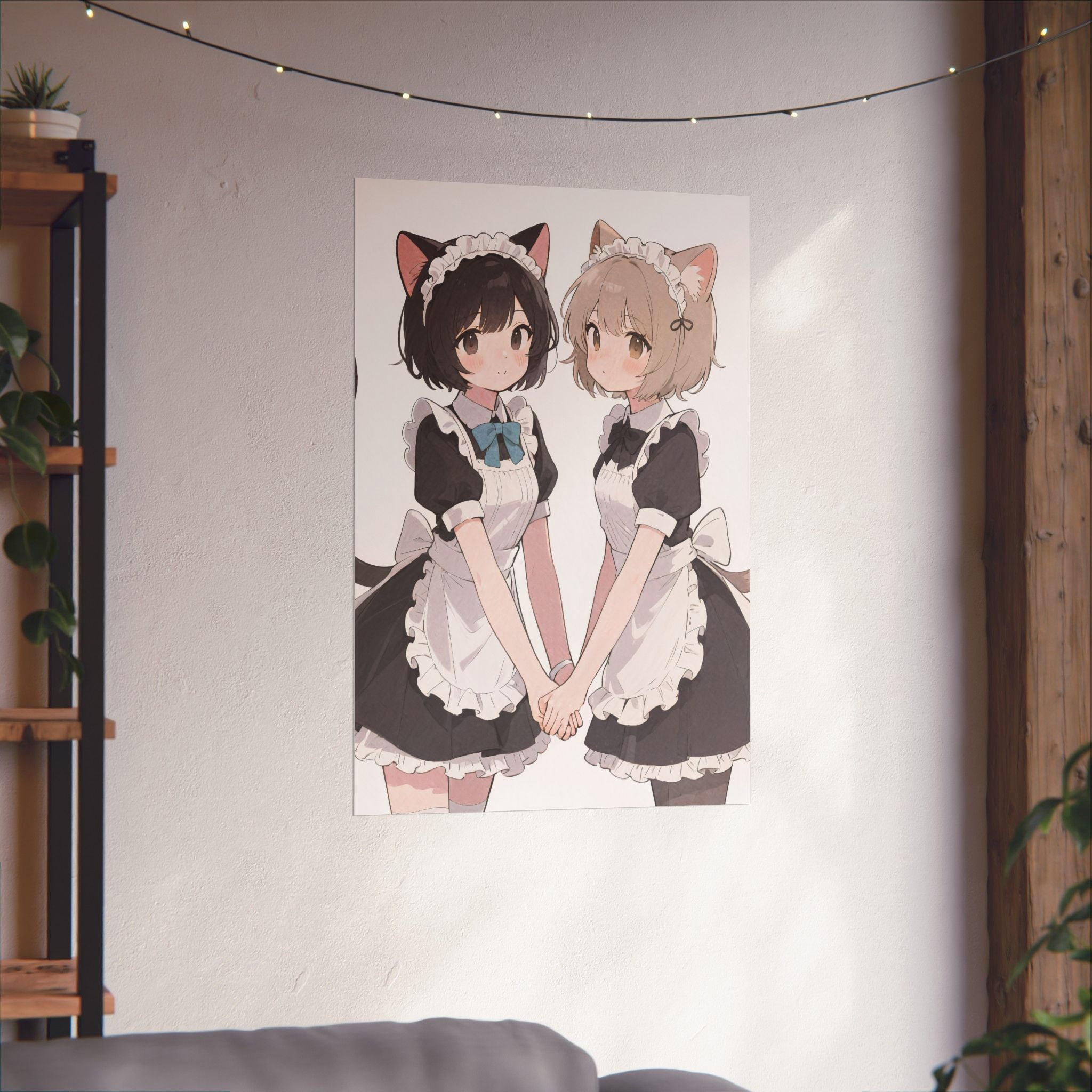 Poster Print - Cute Anime Cat Girl Maid Design