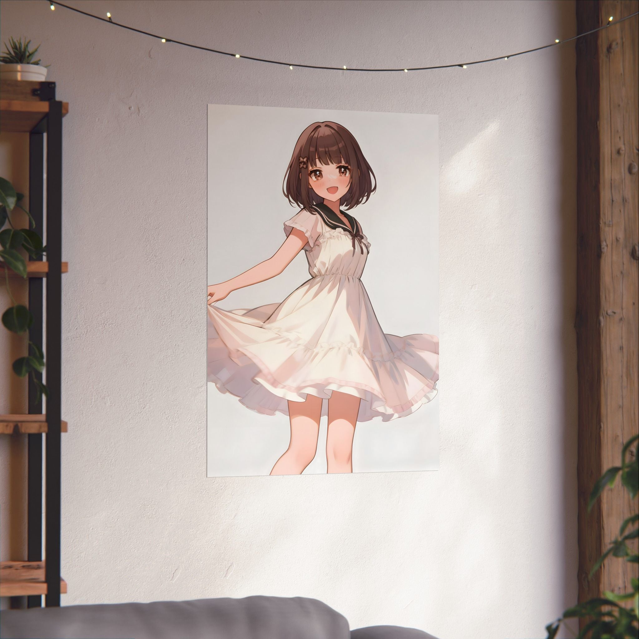 Charming Anime Vertical Poster, Aesthetic Wall Art, Cute Room Decor, Gift for Anime Lovers, Stylish Home Decoration