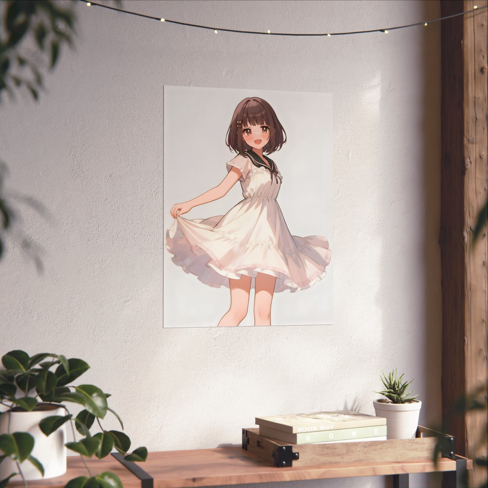 Charming Anime Vertical Poster, Aesthetic Wall Art, Cute Room Decor, Gift for Anime Lovers, Stylish Home Decoration