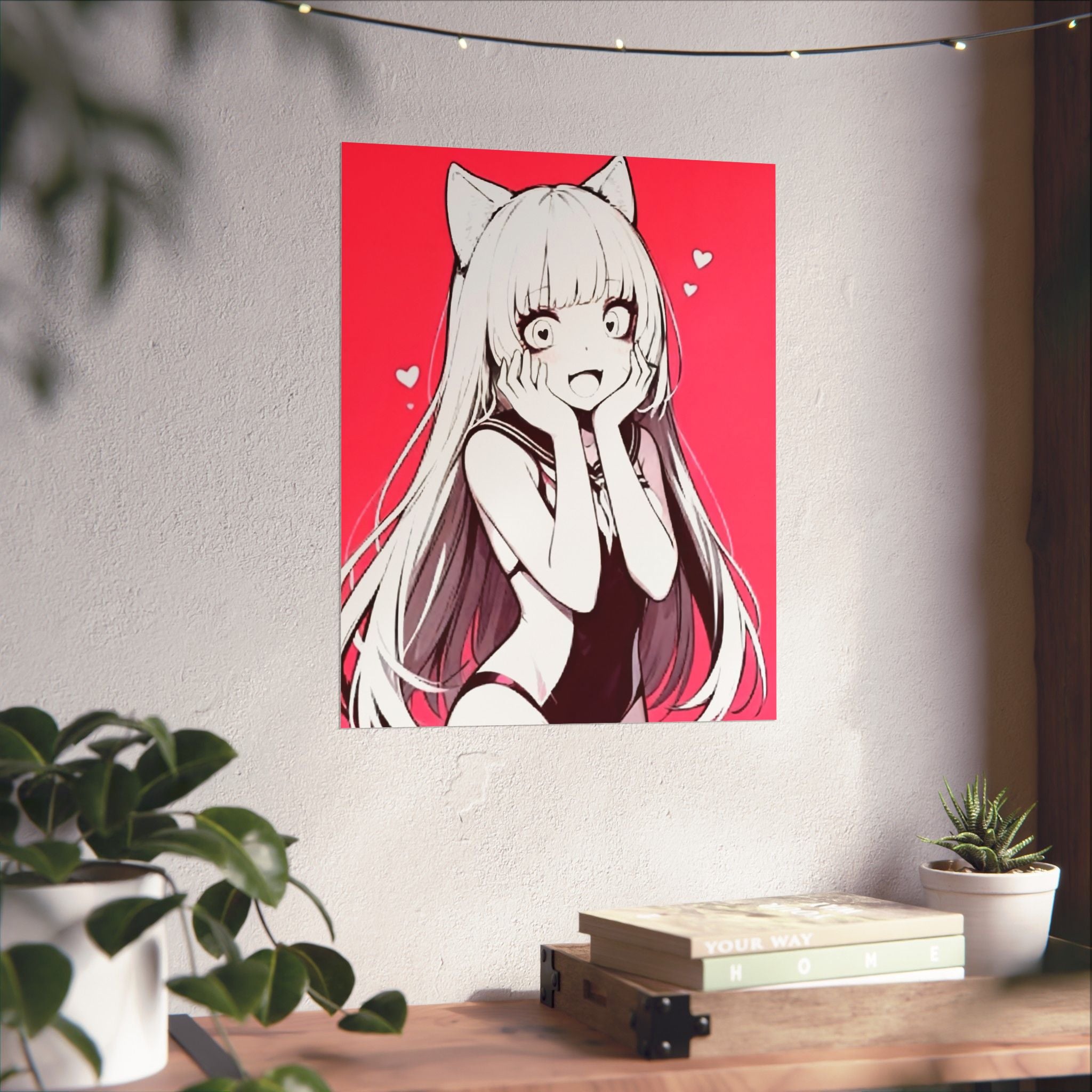 Anime Poster - Cute Anime Girl Poster, Sexy Anime Girl, Swimsuit Anime Girl, Hot Anime Girl, Old School, Vintage Look