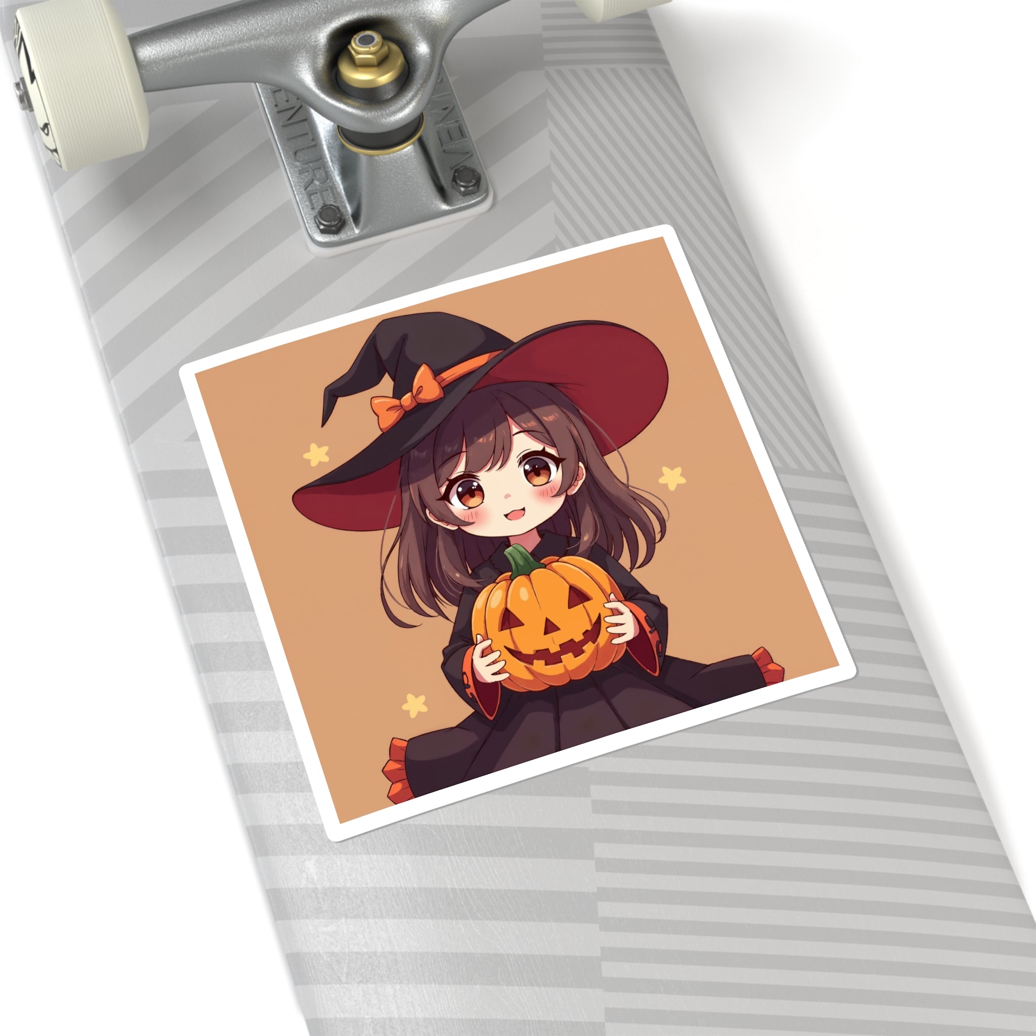 Kawaii Anime Halloween Square Stickers