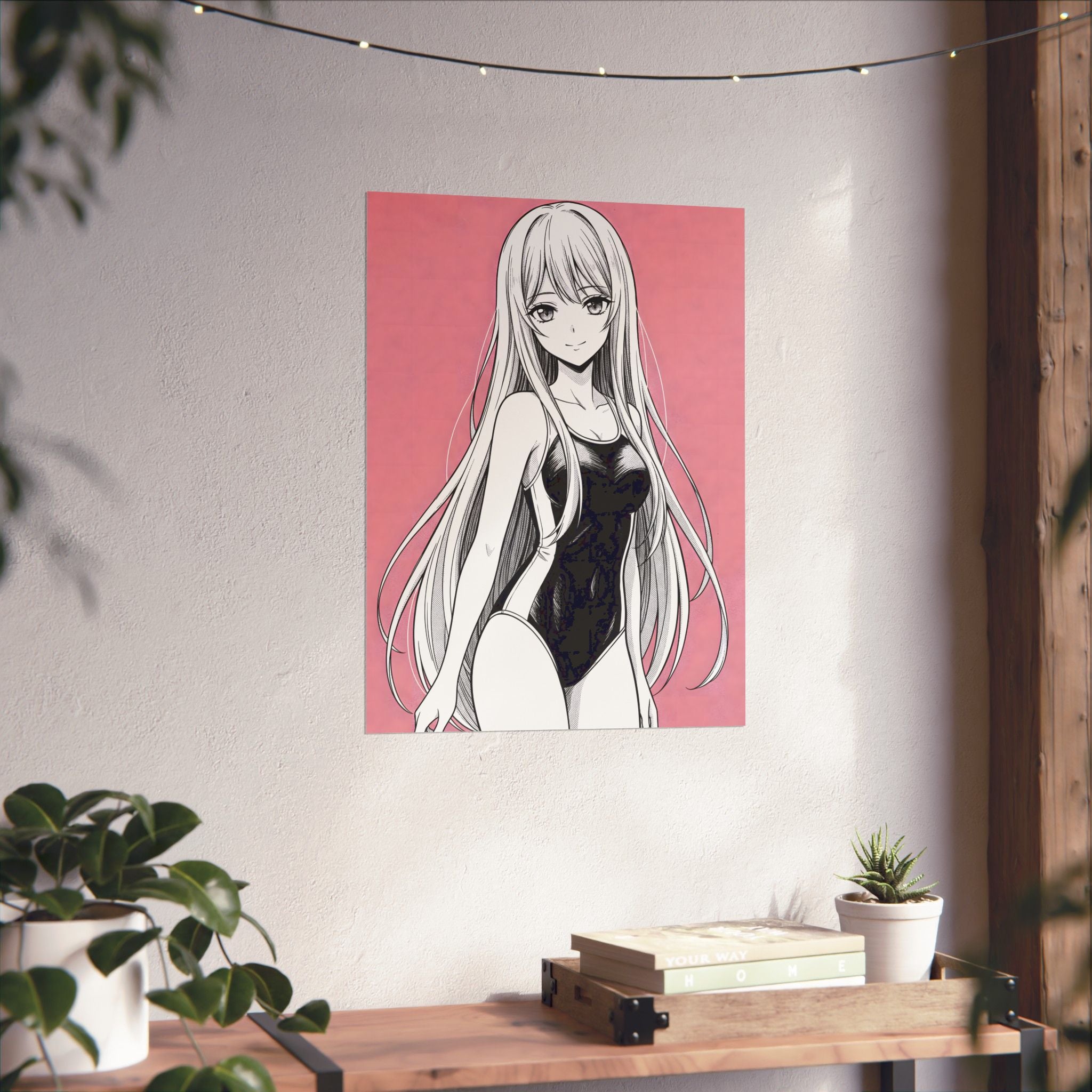 Anime Poster - Cute Anime Girl Poster, Sexy Anime Girl, Swimsuit Anime Girl, Hot Anime Girl