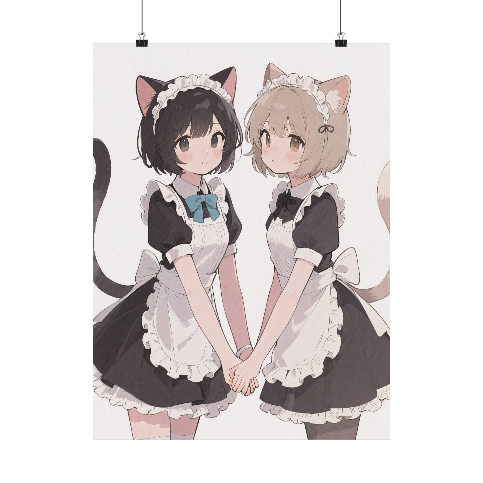 Poster Print - Cute Anime Cat Girl Maid Design