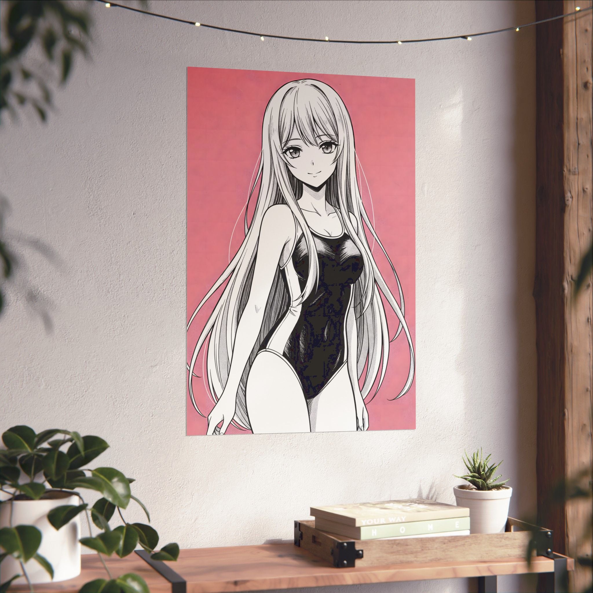 Anime Poster - Cute Anime Girl Poster, Sexy Anime Girl, Swimsuit Anime Girl, Hot Anime Girl