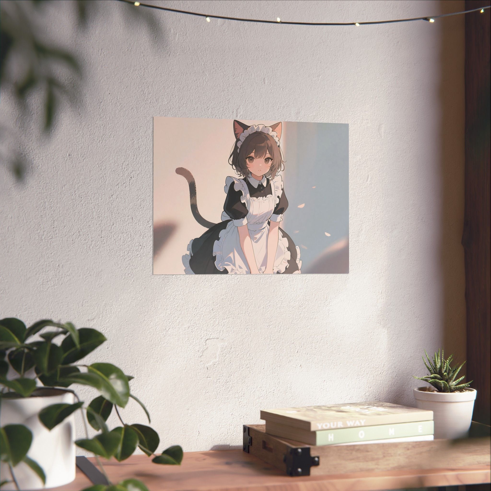 Poster Print - Cute Anime Cat Girl Maid Design