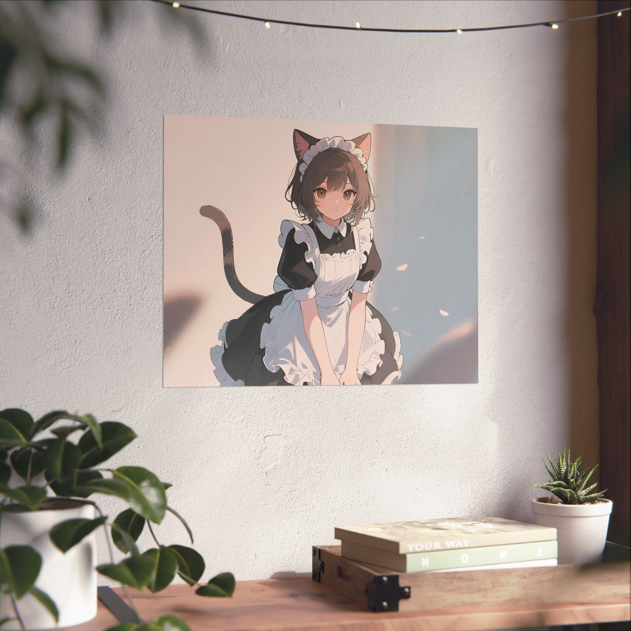 Poster Print - Cute Anime Cat Girl Maid Design
